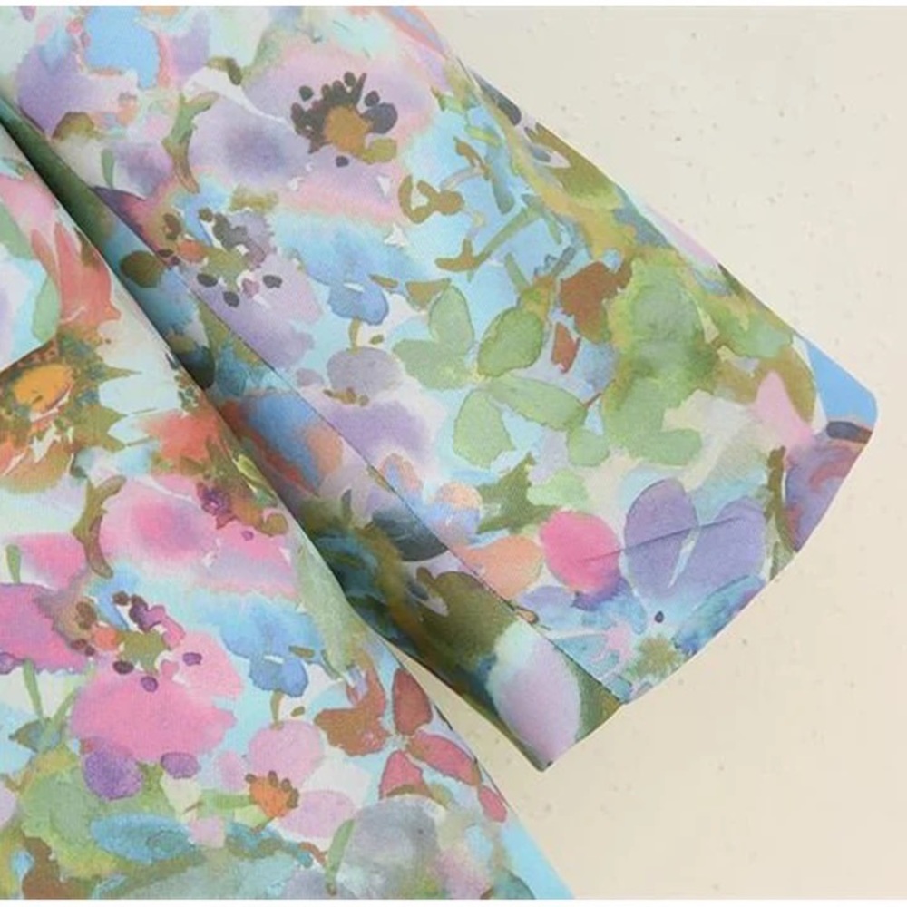 New floral suit. Never worn. Fits size medium. 35 or best offer. - Picture 6 of 6